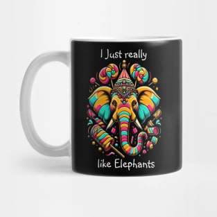 Vibrant Elephant: A Colorful Artistic Masterpiece Mug